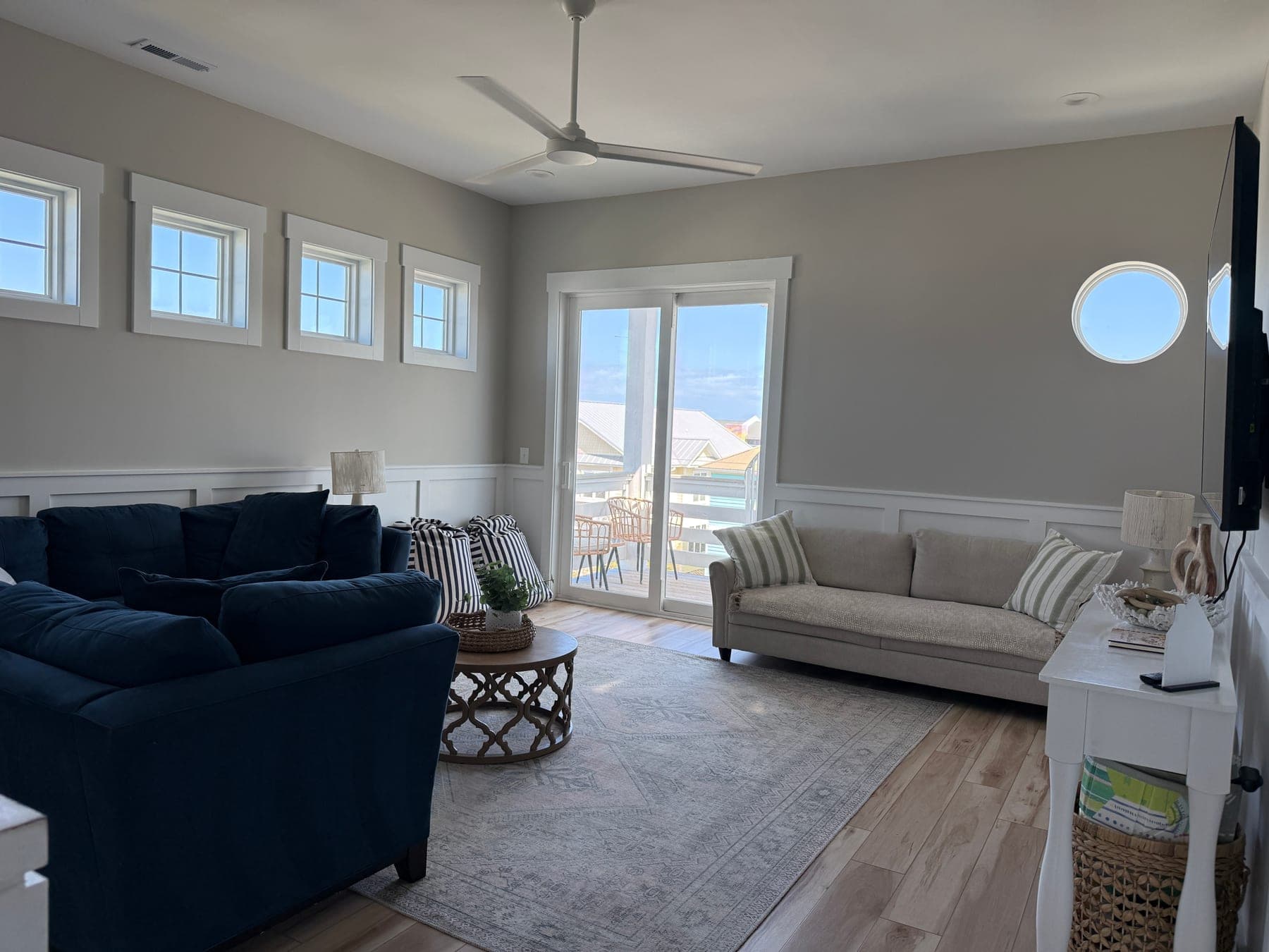 Original living room listing photo before AI real estate photo editing